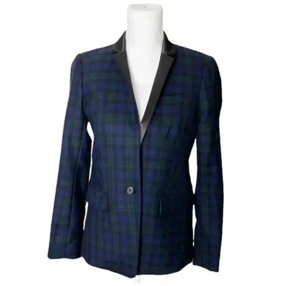 J. Crew Women's Blackwatch Tartan Plaid Wool Regent
Jacket Blazer size 4 - Picture 2 of 8